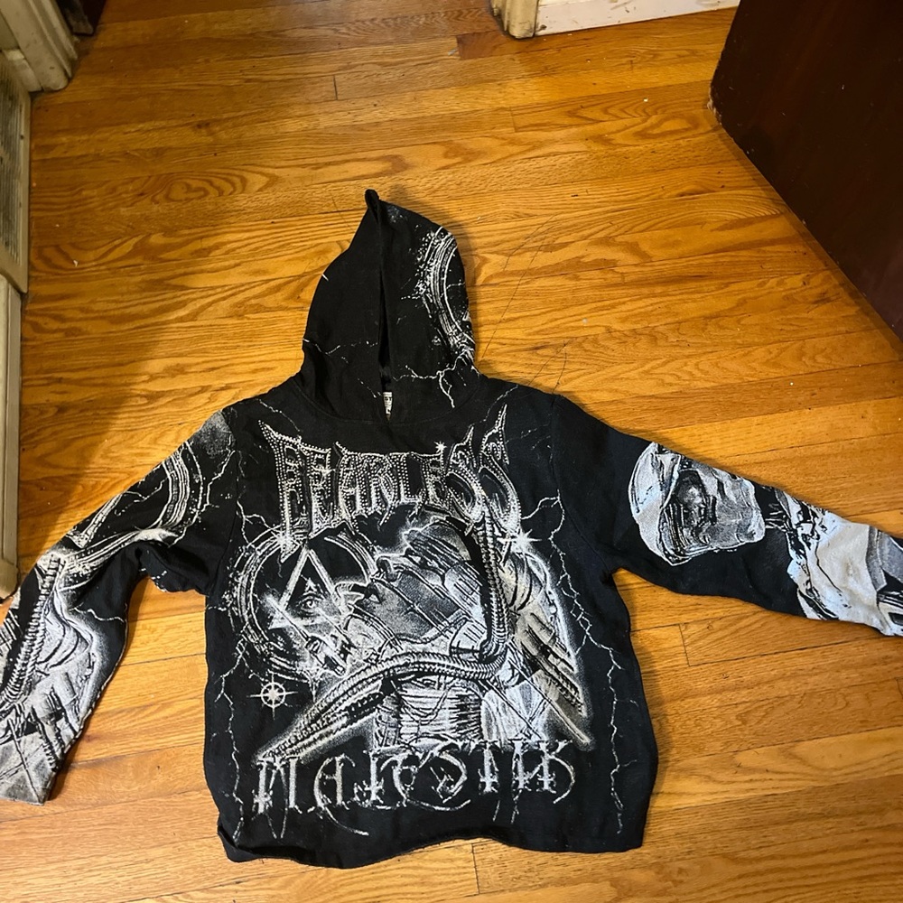 Men's Black Graphic Hoodie